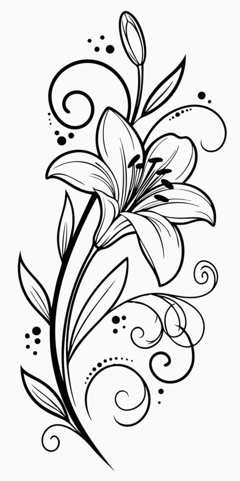 Circular floral mandala balances body and mind. vector