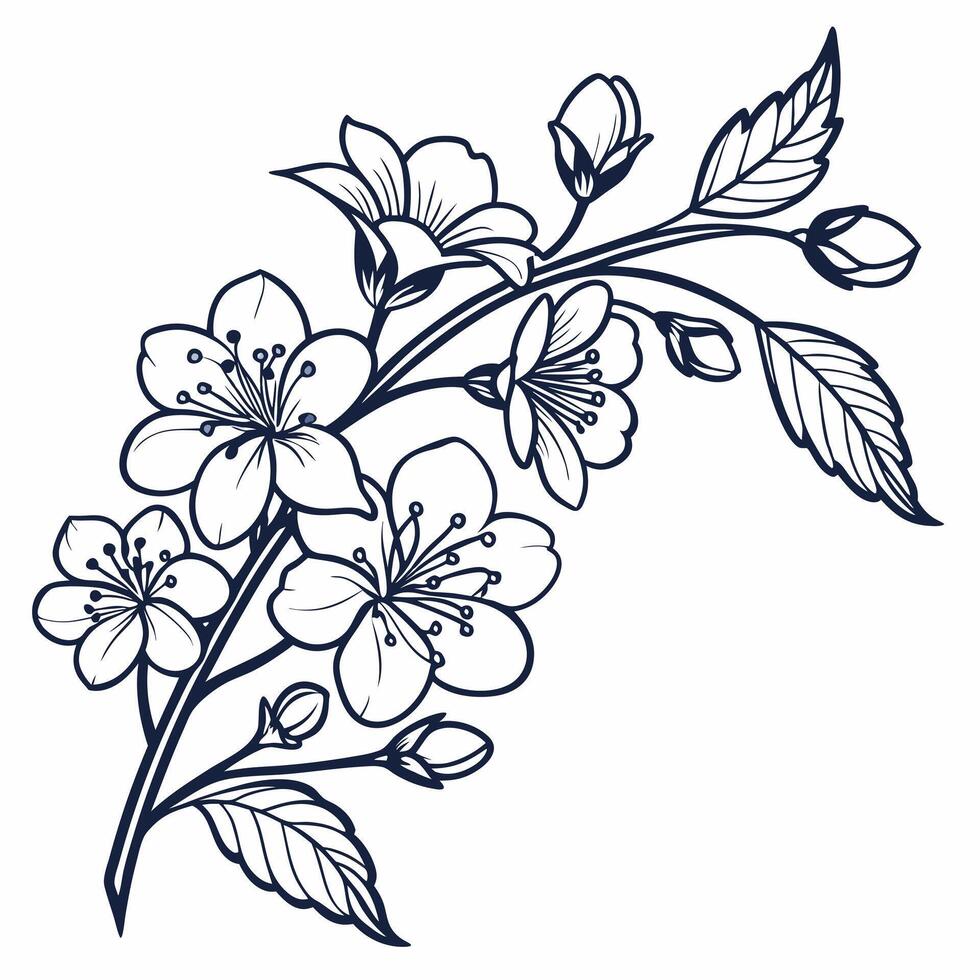 a black and white flower design on a white background vector