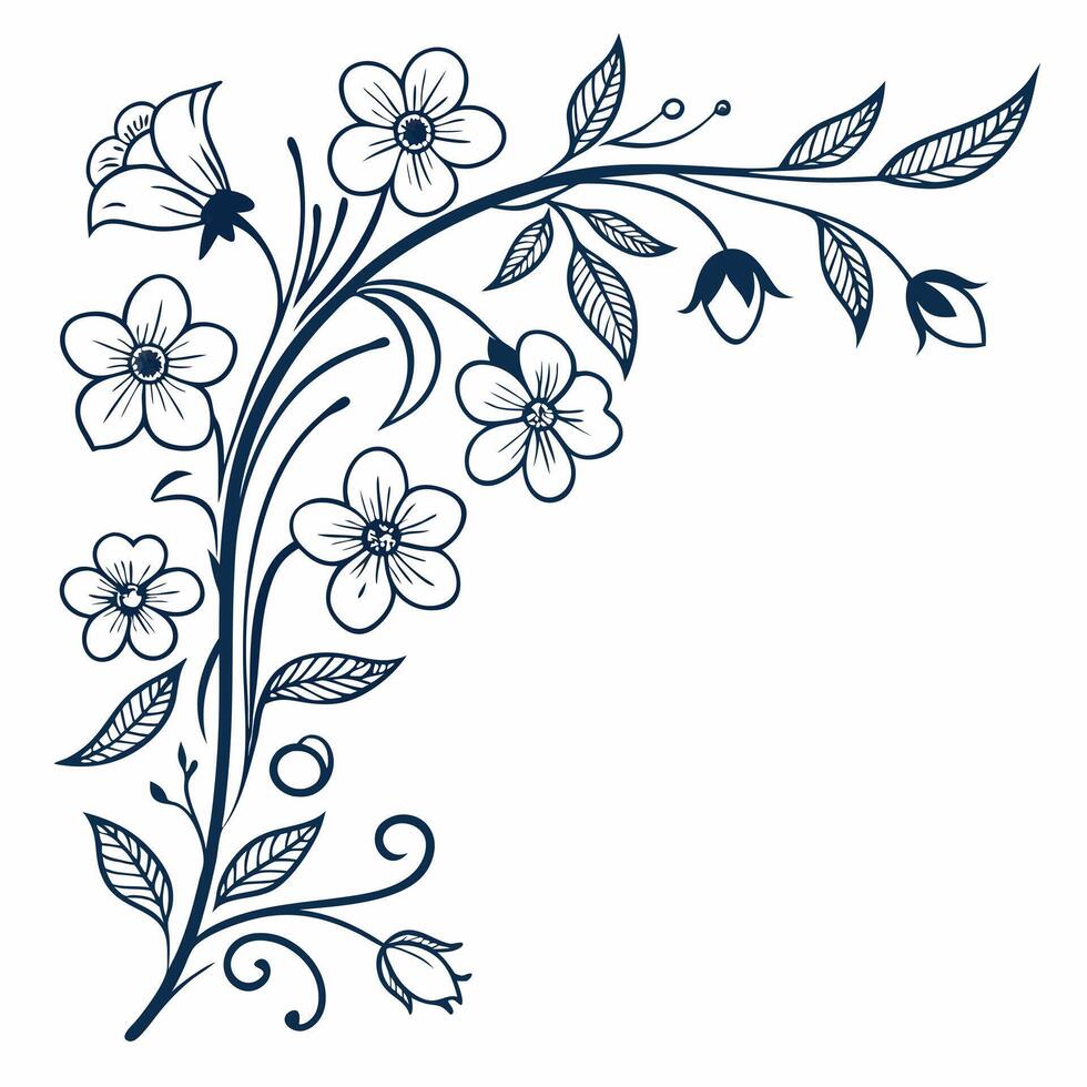 The floral background sways with seasonal inspiration. vector
