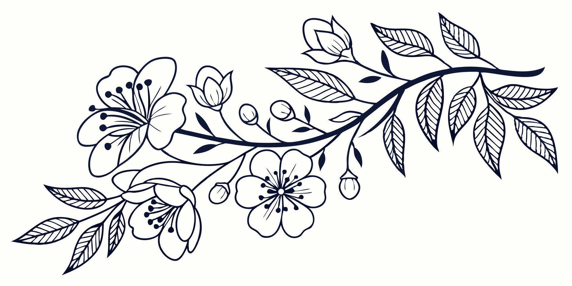 A fragrant garden blooms quietly in the background. vector