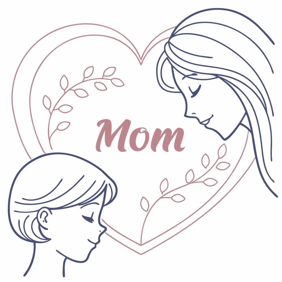 A Picture of Moms Heart vector