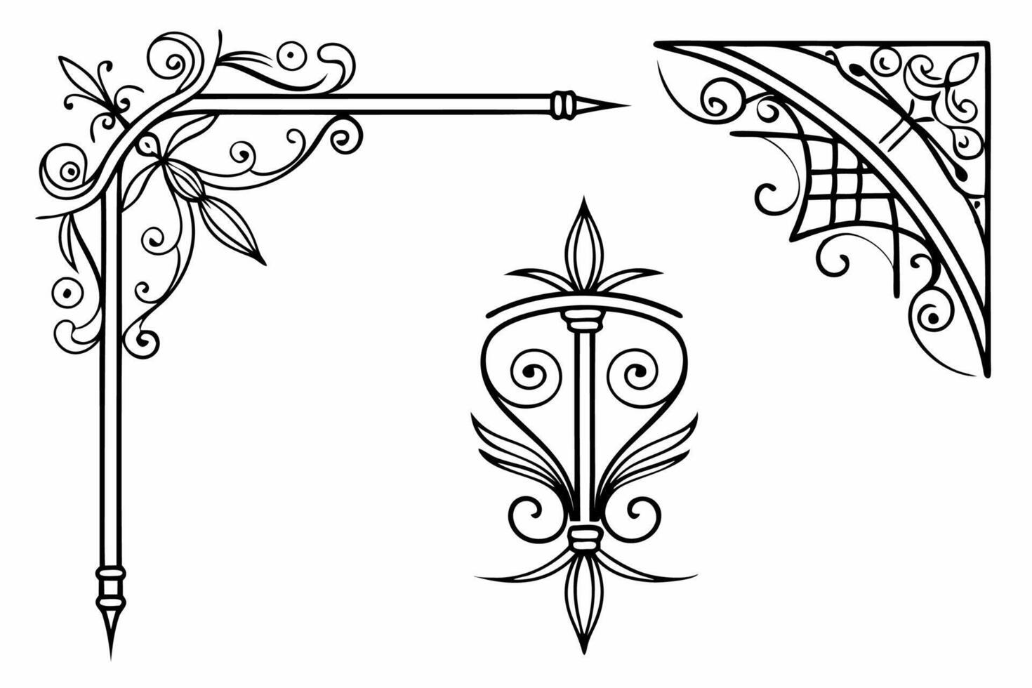 Design of A set of decorative elements vector