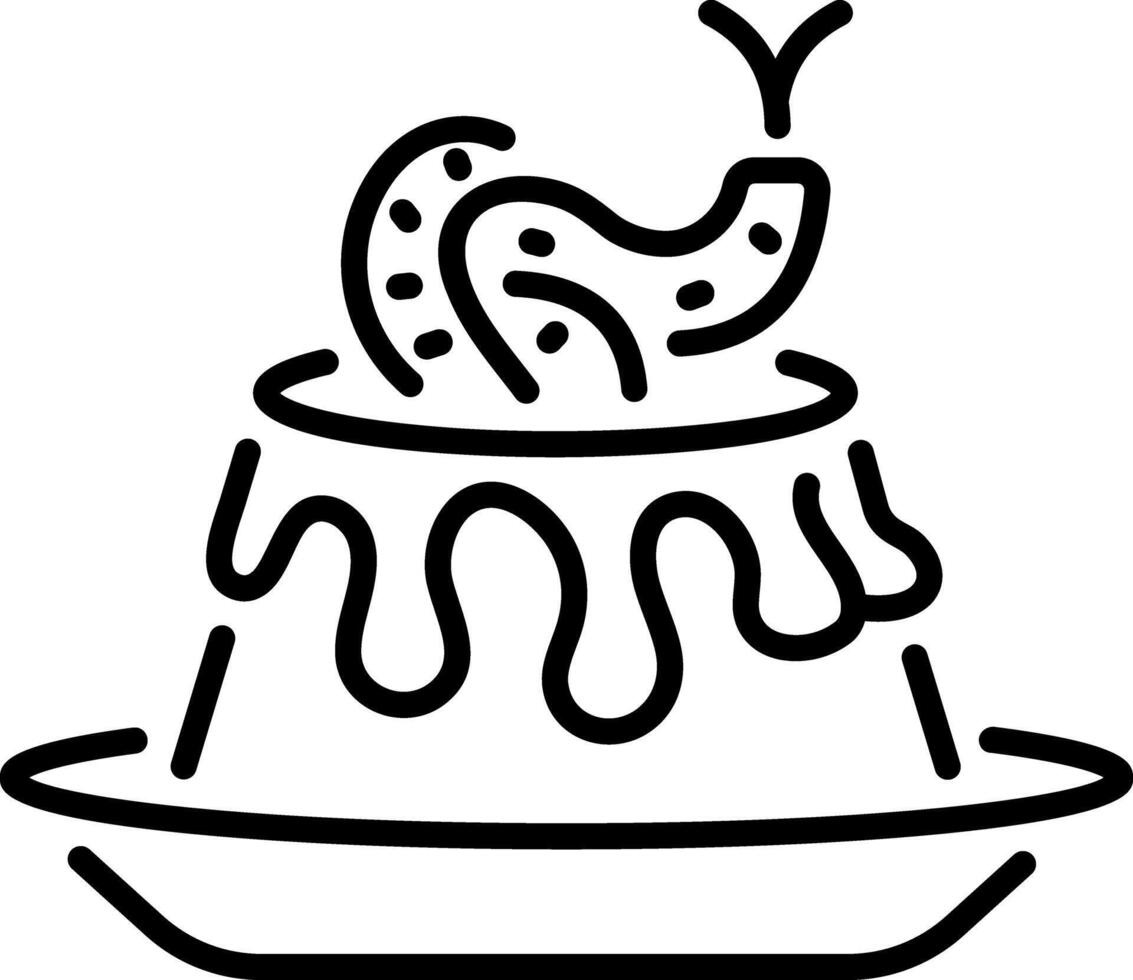 A linear style icon of halloween creepy food vector