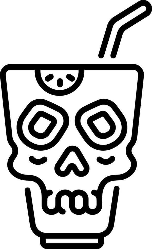 A line style icon of a halloween scary drink vector