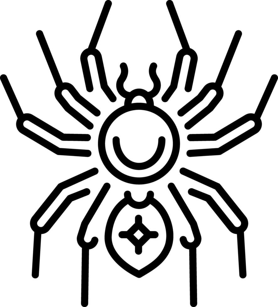 A linear style icon of a window spider vector