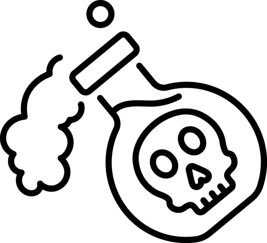 A linear style icon of a magic potion vector