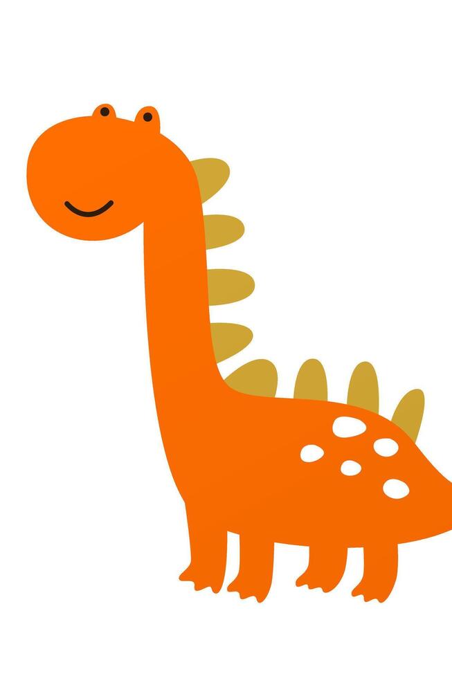 Cute scandinavian kid dinosaur nursery room wall art decor vector