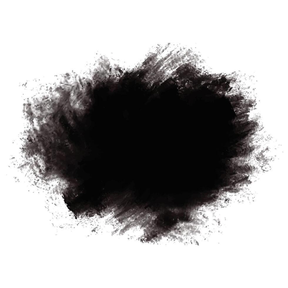 Modern black splash on white background vector