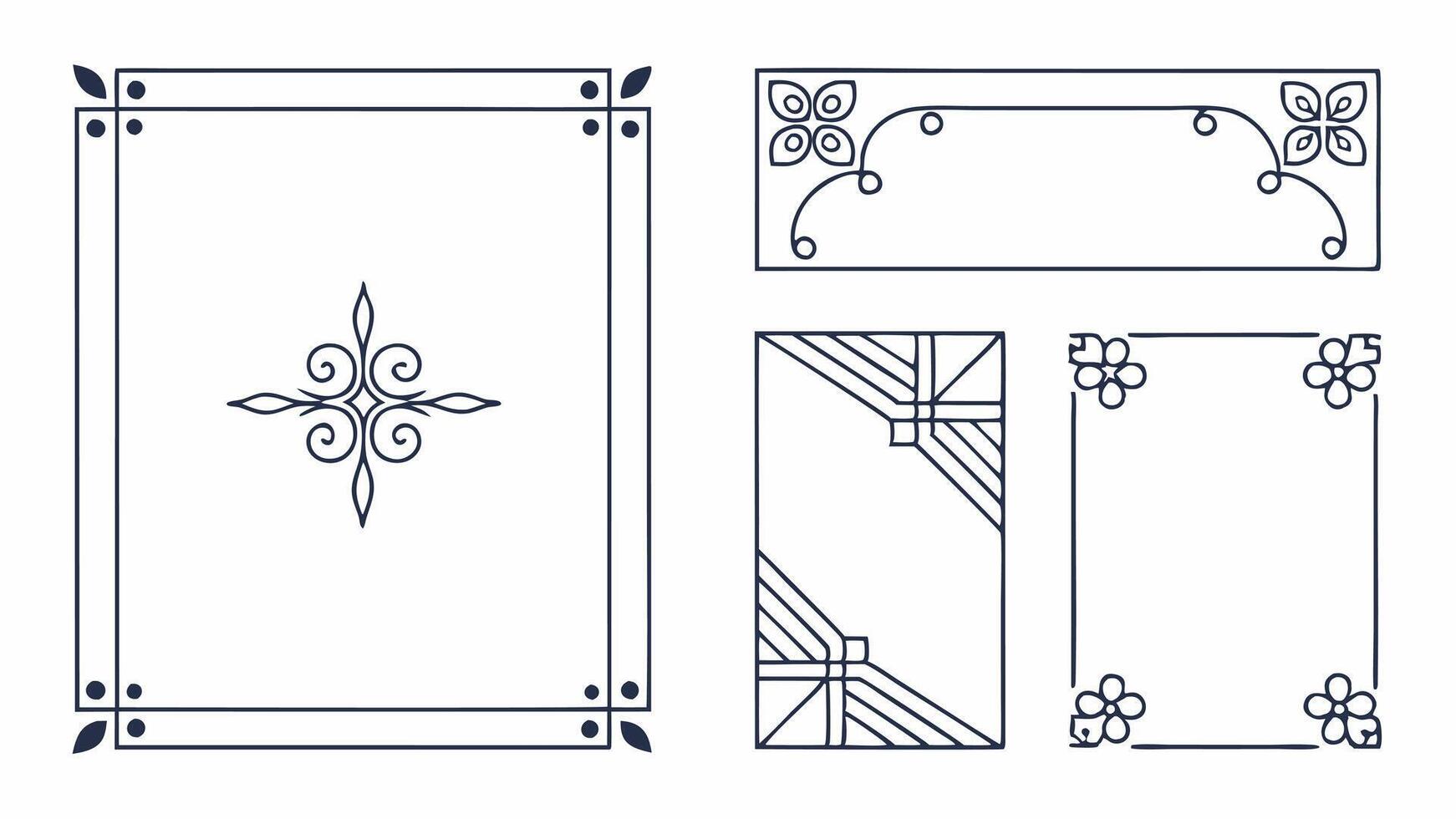 Royal Style Frame Set vector