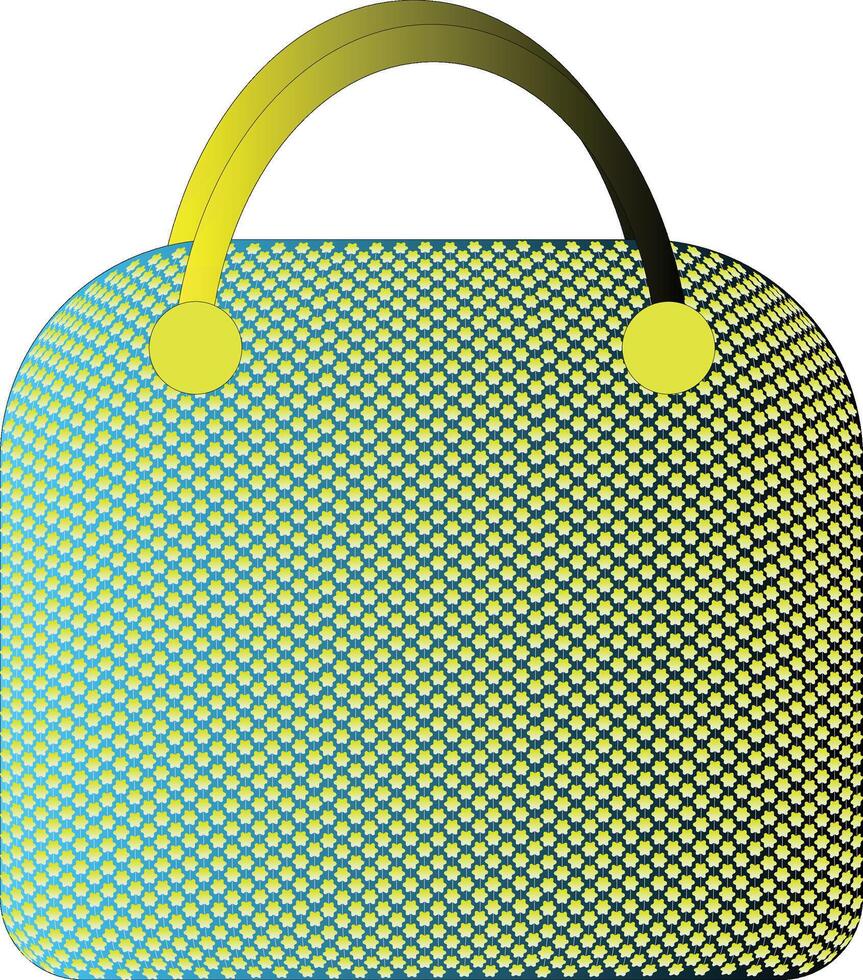 Stylish handbag with a unique design featuring a gradient and a textured pattern vector