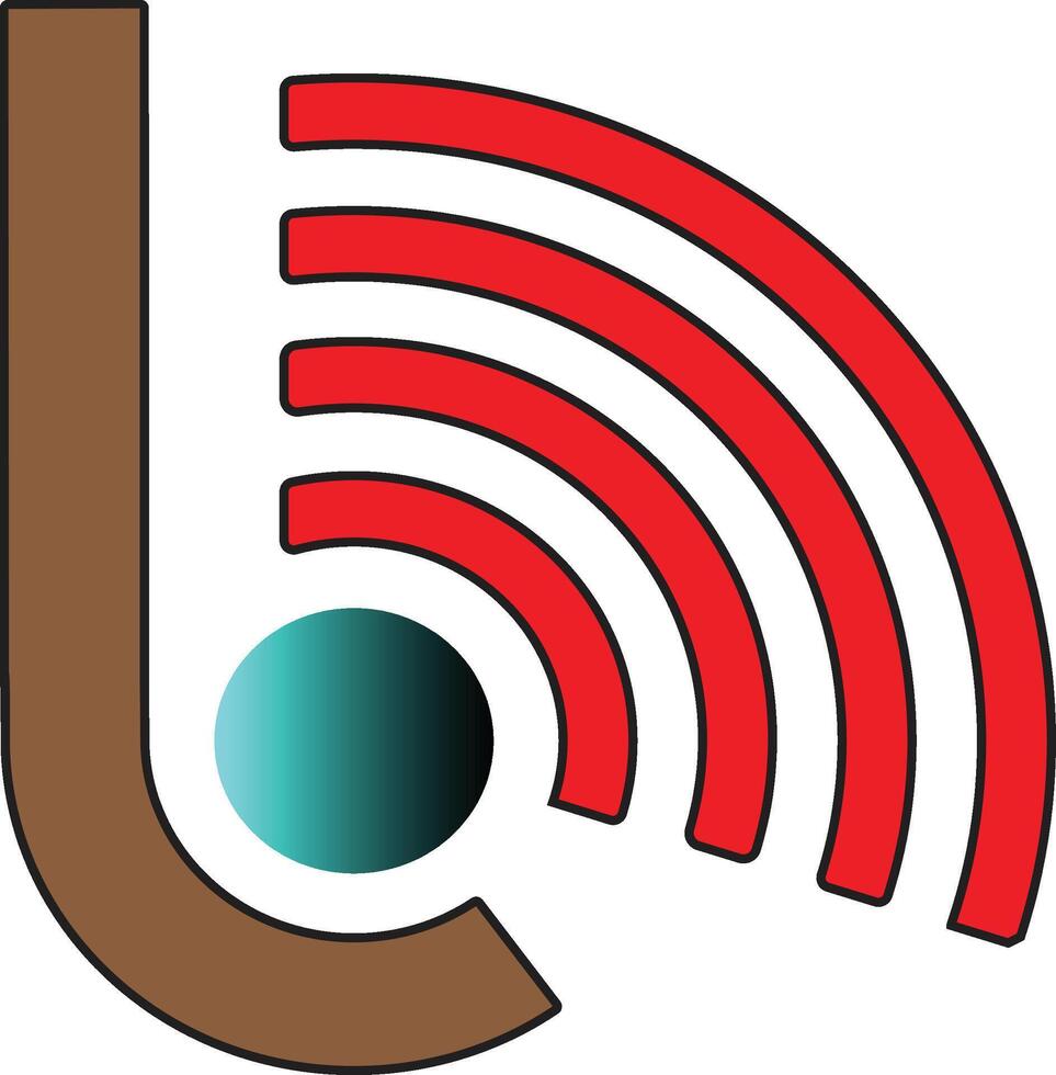 Abstract signal icon, perfect for branding, technology and communication vector