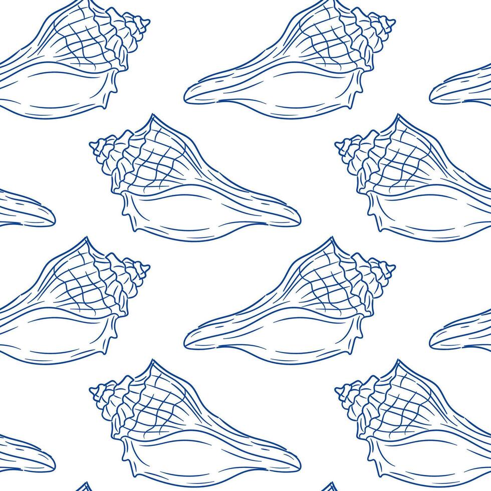 Decorative shell pattern design for nautical-themed decor and crafts vector