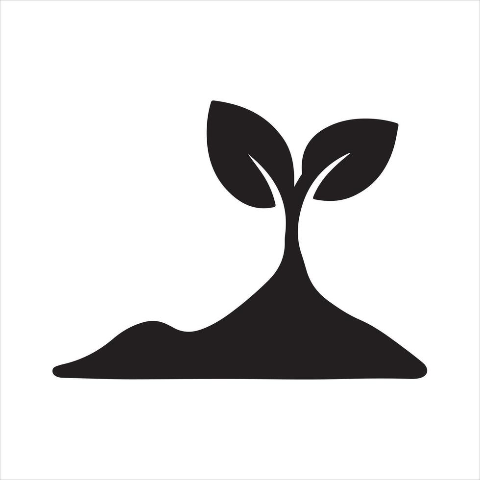 A Growth Symbol silhouette black vector