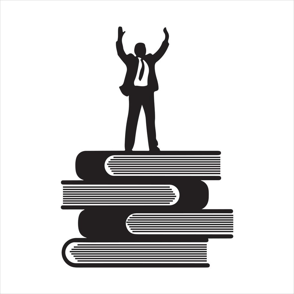 Business Success Icon silhouette black vector