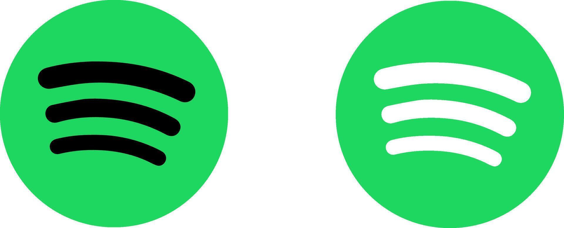 Two green and white oval shaped objects with the same design vector