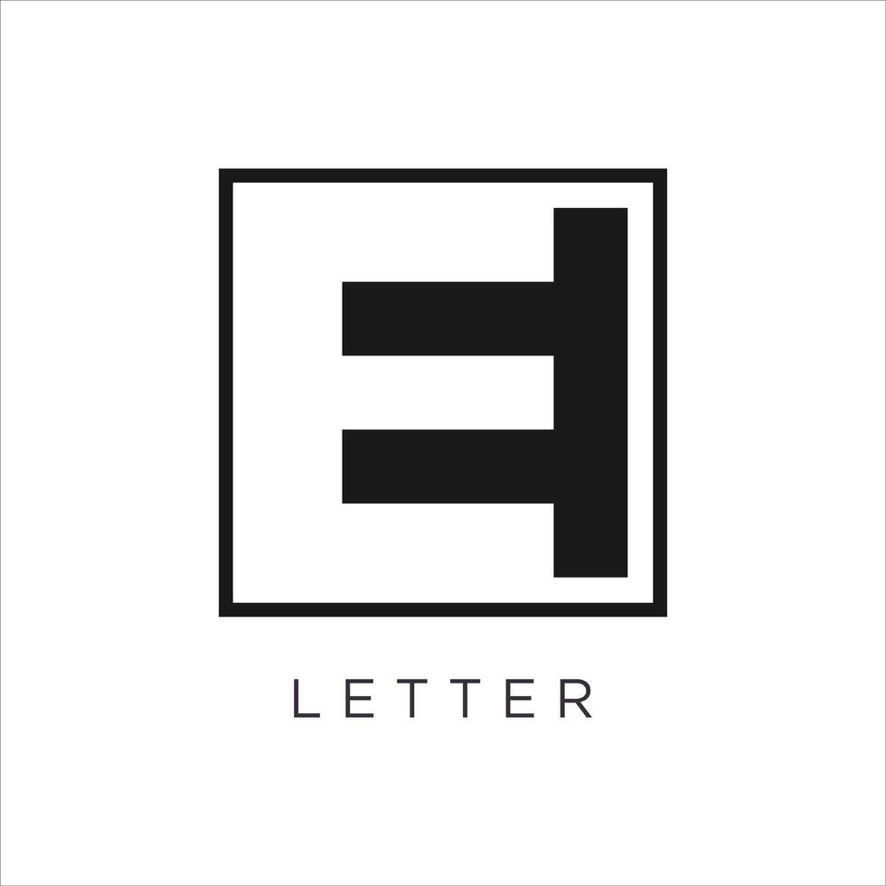 Letter e logo design element vector