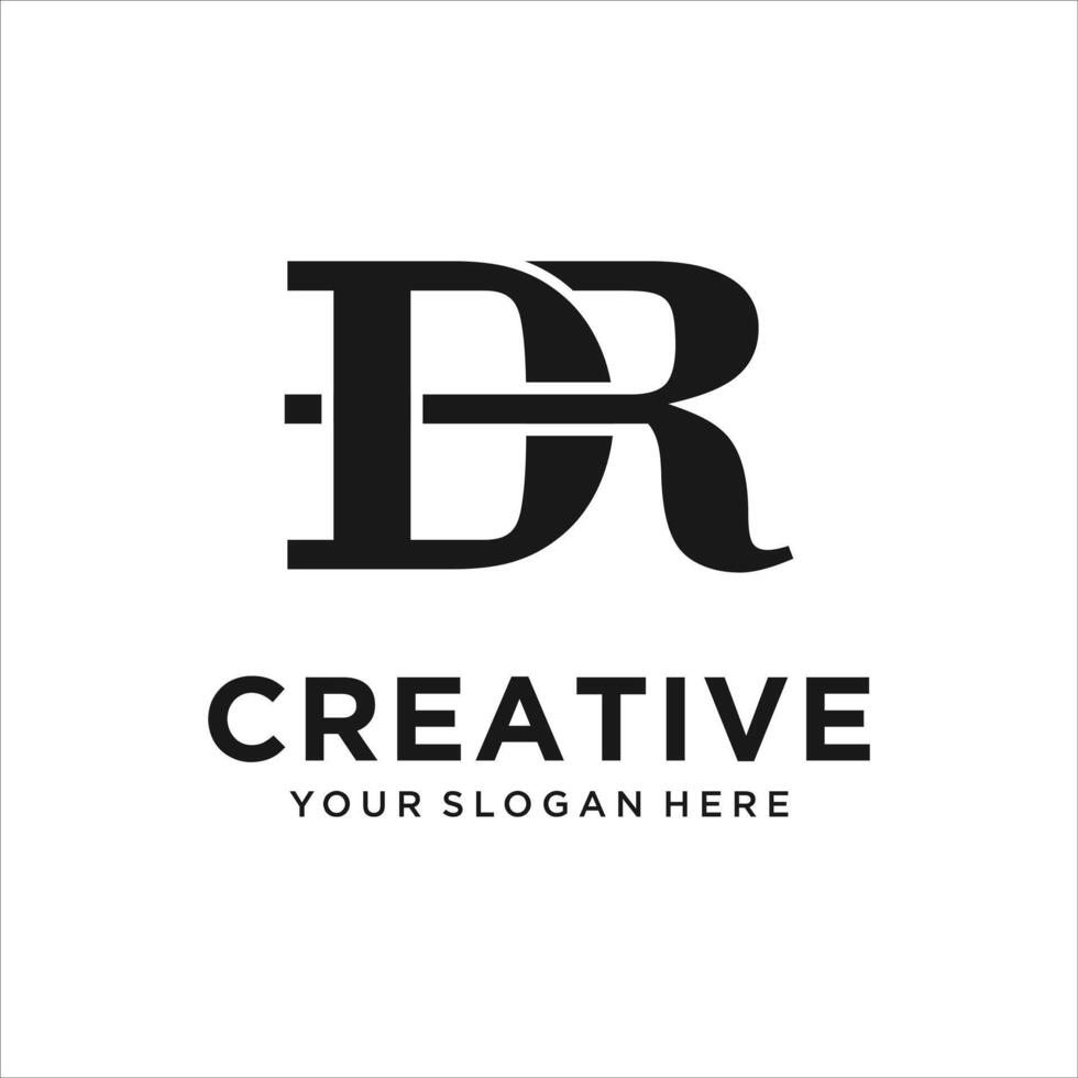 The letter DR logo design icon vector