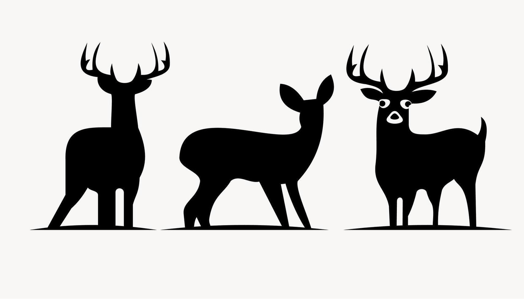Silhouette of Deer design on white background vector