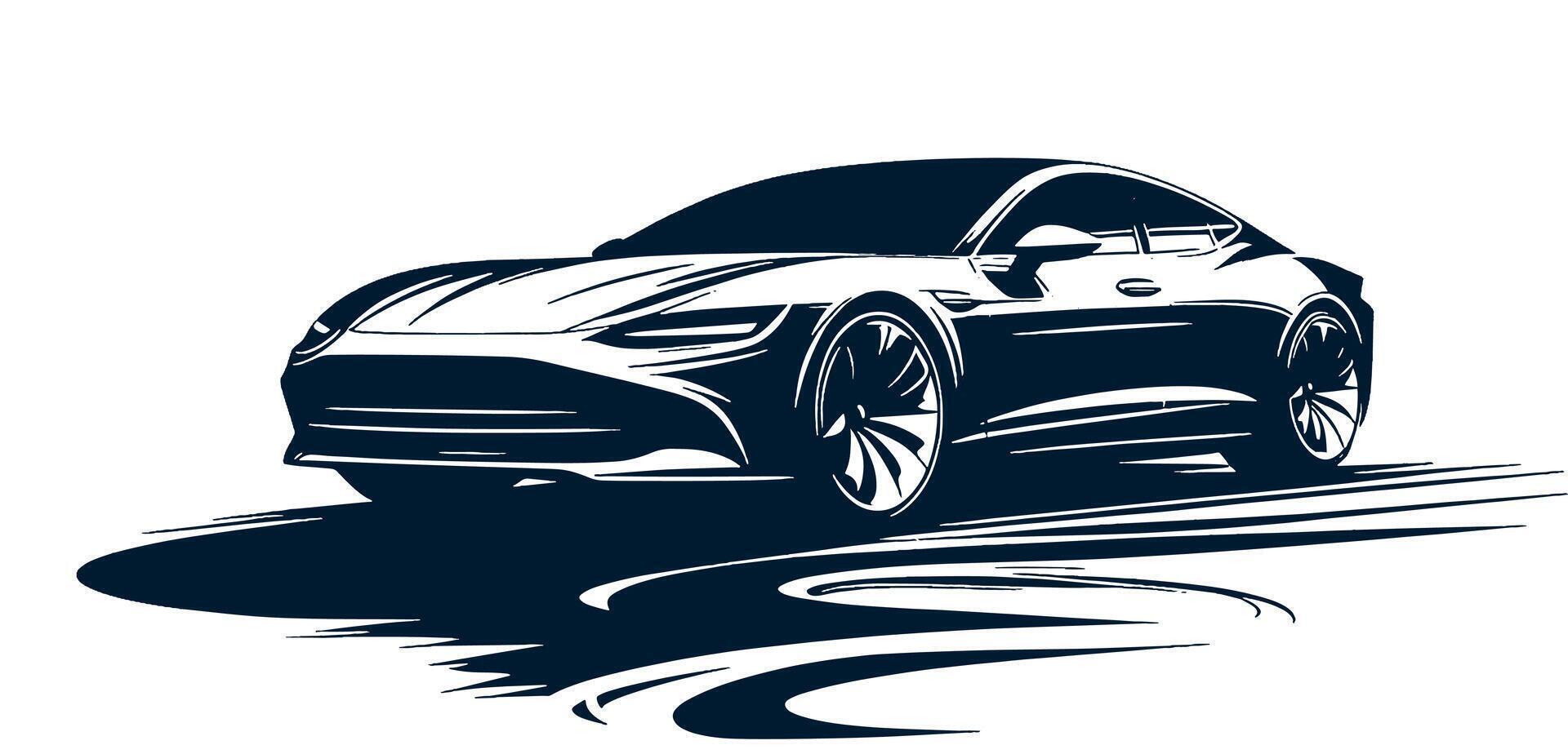 An illustration of a car on a white background vector