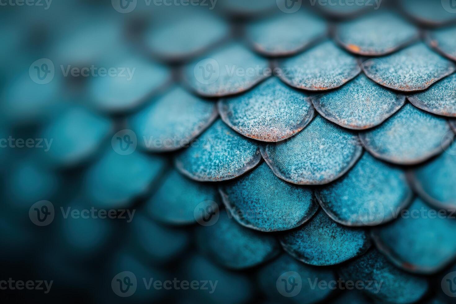 Close-up view of textured blue and green scales showcasing intricate patterns photo