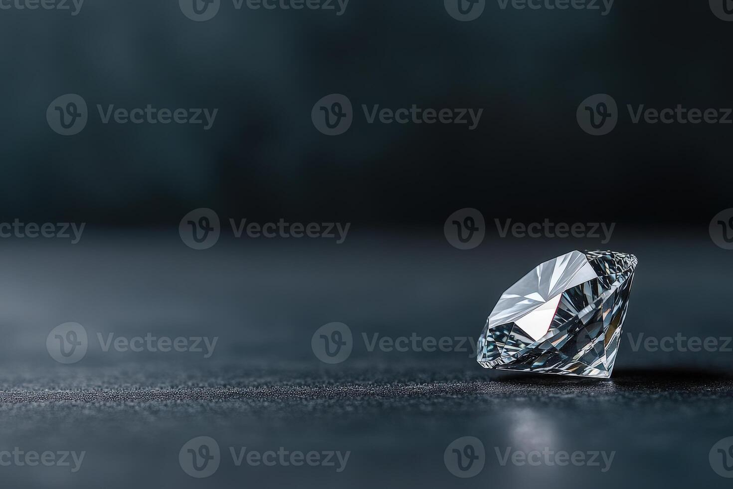 Glimmering diamond resting on a textured surface in soft lighting photo