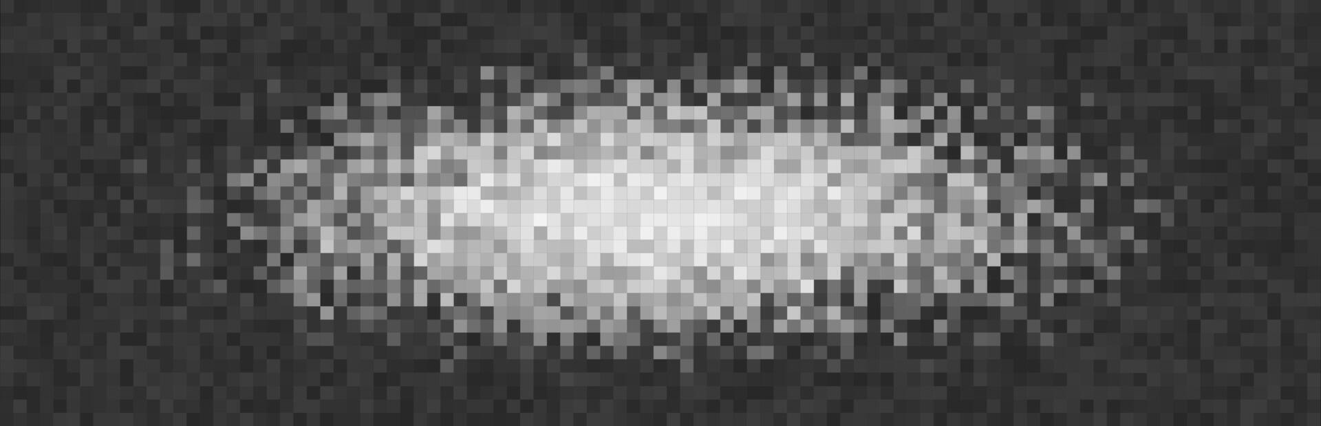 Large horizontal pixelated censor bar in grayscale, full-width blur for hiding visual content. Simulates content blocking, privacy or NSFW restriction. Abstract concealment design. illustration vector