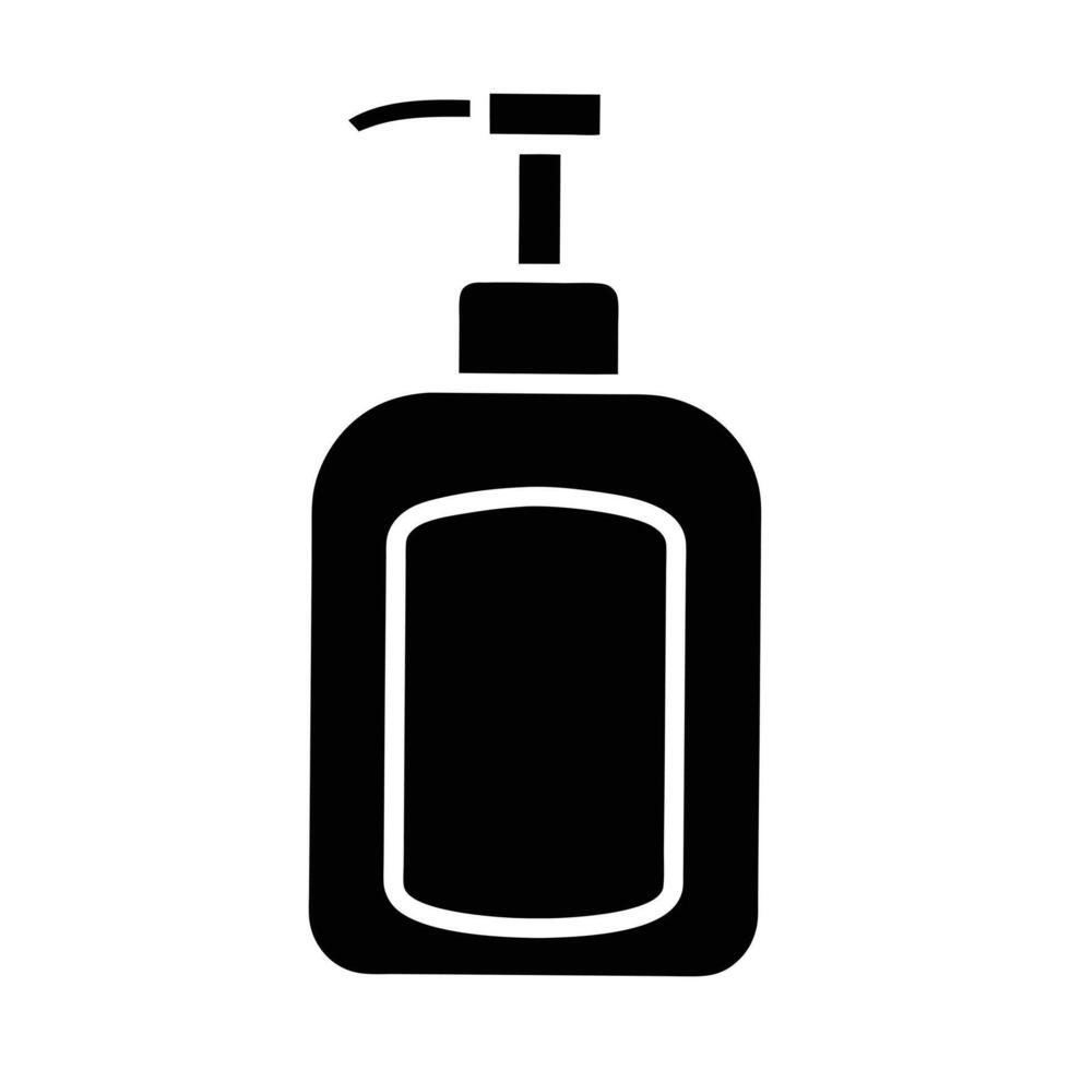 Liquid Soap Dispenser Icon for Hygiene and Bathroom Use vector
