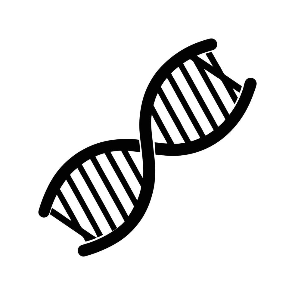 DNA Helix Icon for Science and Genetic Research Topics vector