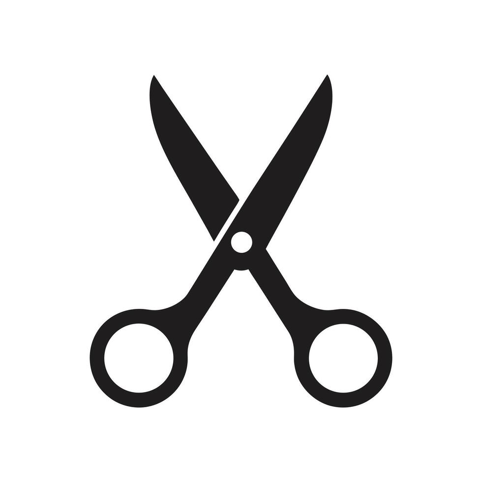Scissors Icon for Cutting Hair and Crafting Tasks vector