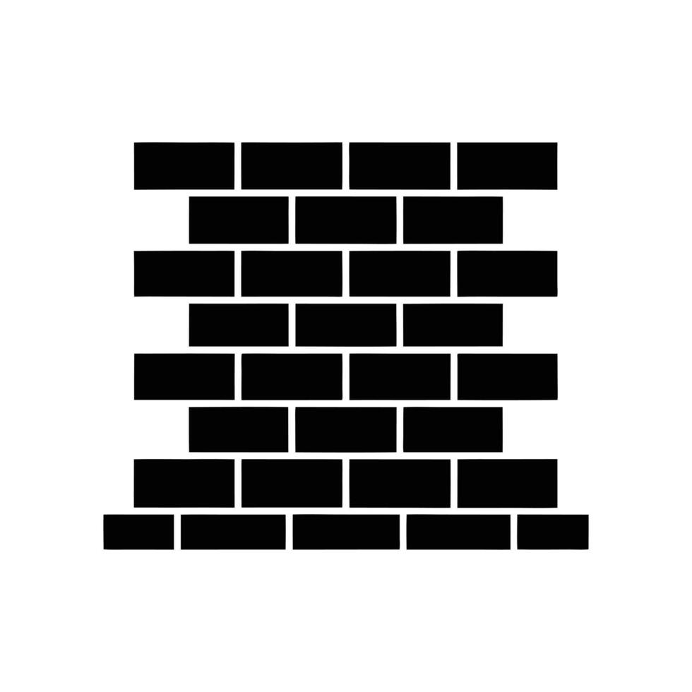 Brick Wall Symbol for Construction and Security Projects vector