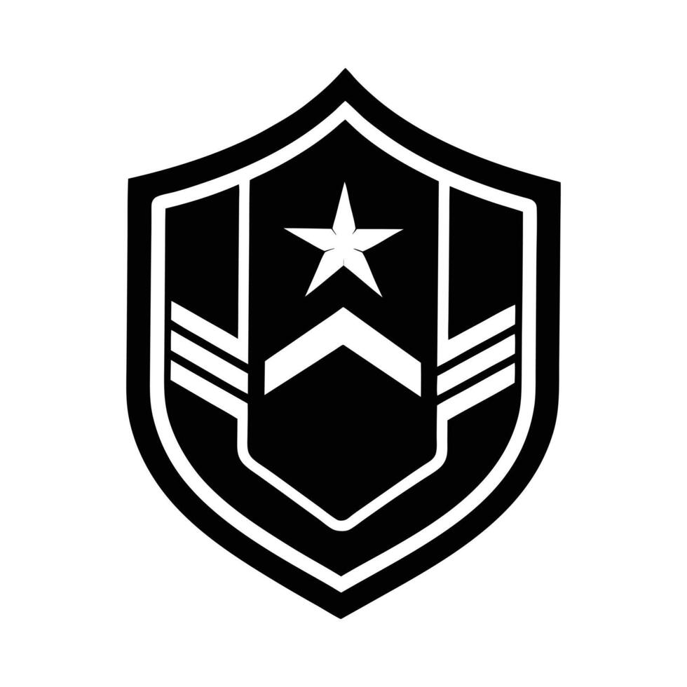 Security Badge Icon for Police and Military Identity Use vector