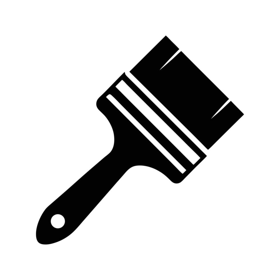 Paint Brush Icon for Artistic and Home Improvement Use vector