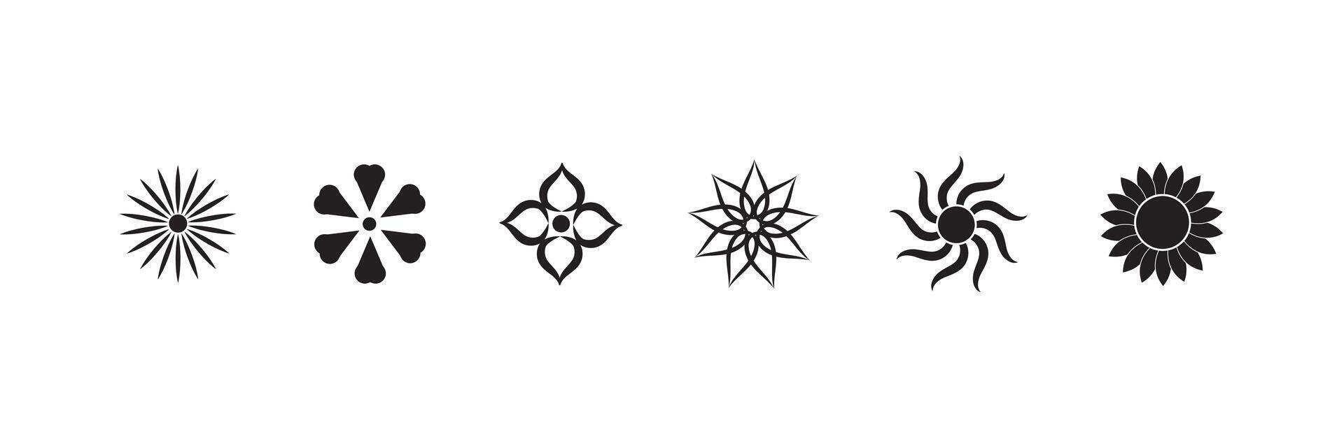 Flower icon. set of Flower icon. beautiful Flower icon set vector
