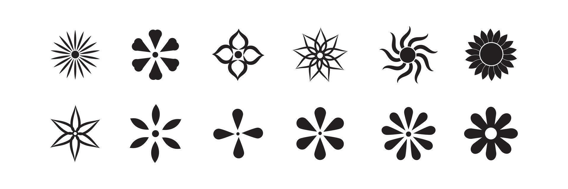 Icon set of flower. Premium pack of icons in trendy line style. vector