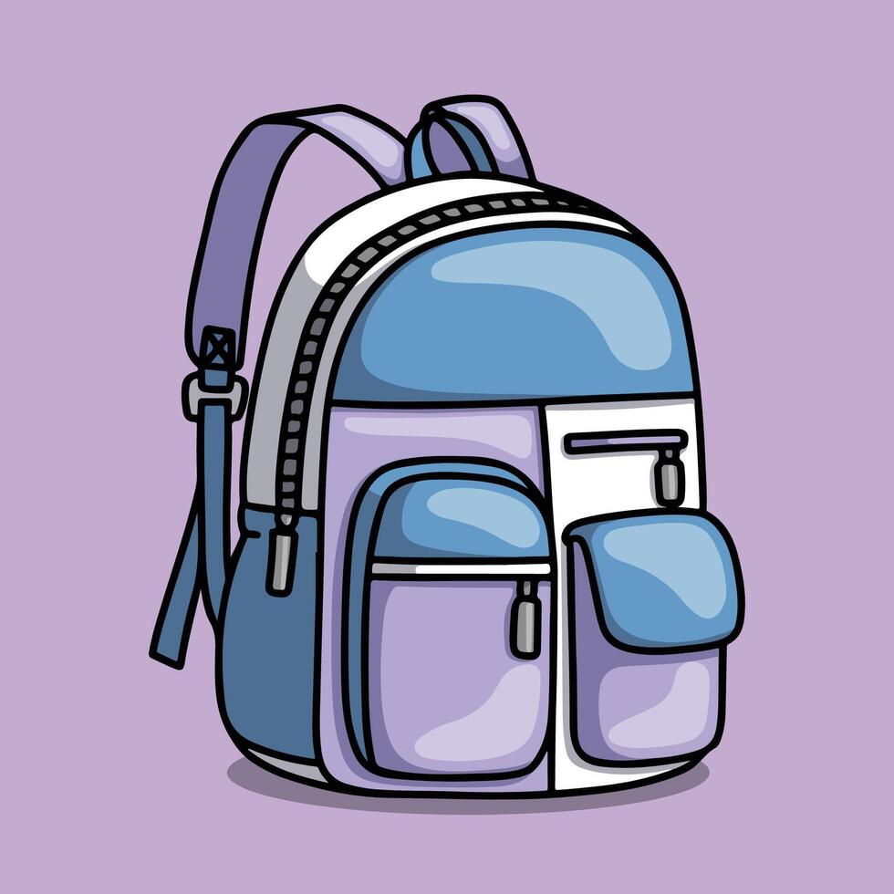 Trendy backpack for school vector