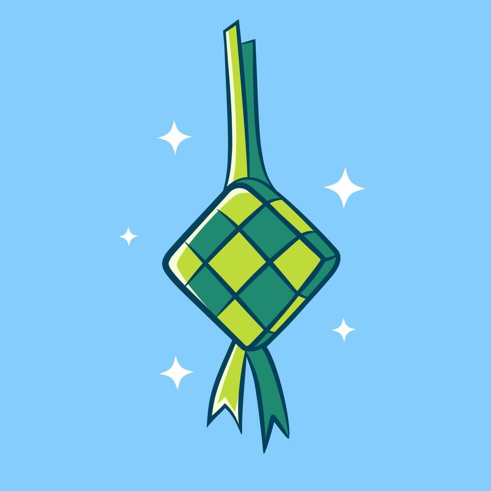 Illustration of ketupat or rice dumpling vector