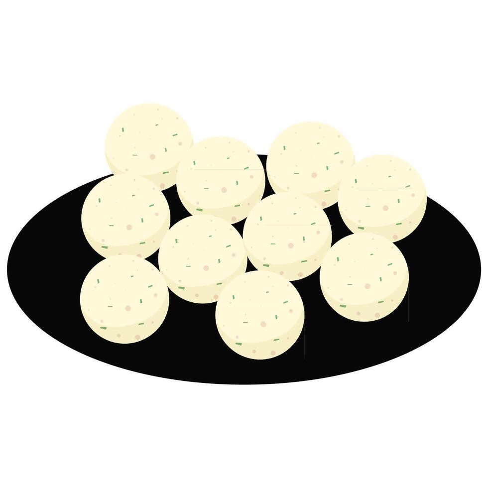 Cimol snack on Black Plate vector