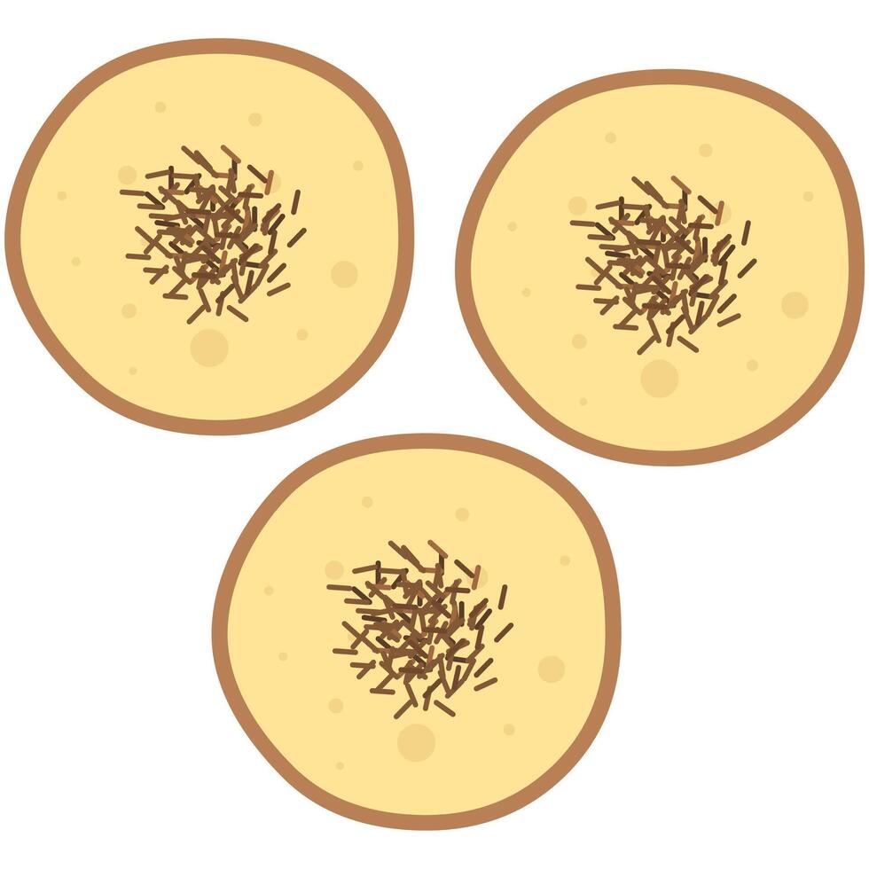 Cubit cake or kue cubit vector