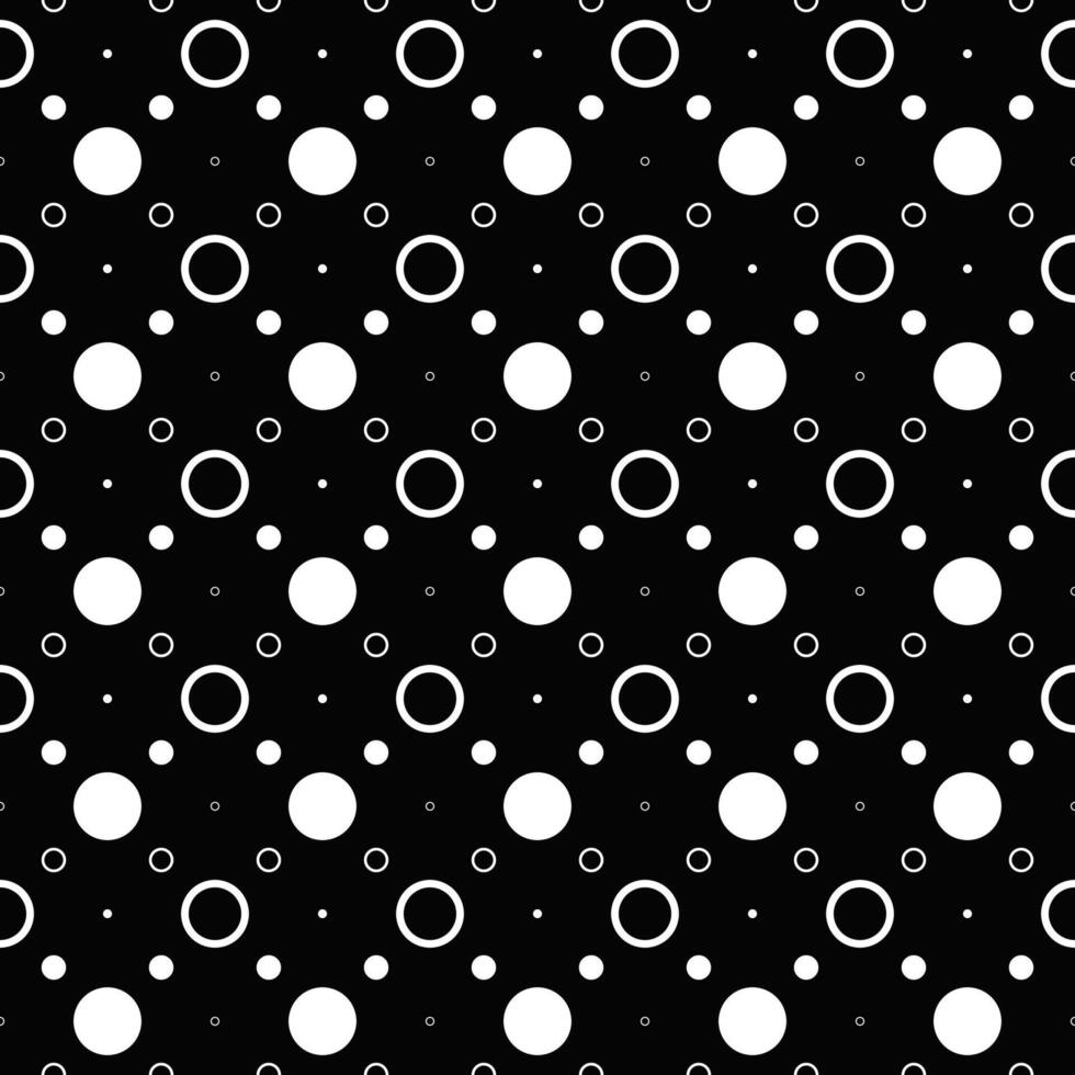 Black and white seamless abstract circle pattern background design vector
