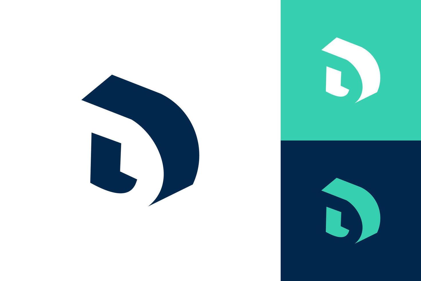 Letter D icon logo business modern graphic business isolated shape vector