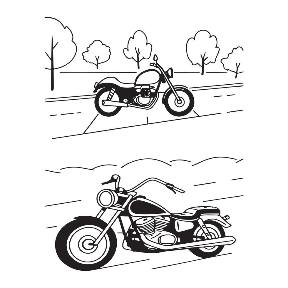 illustration of a motorcycle vector