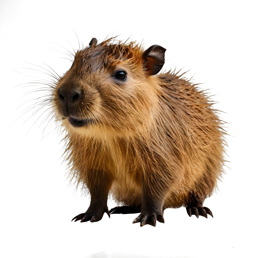 Capybara is standing on a transparent background png