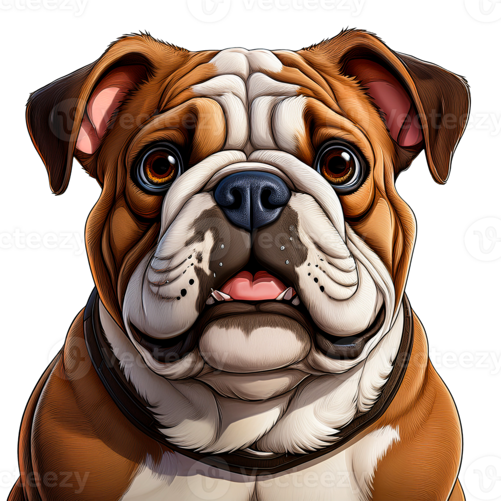 An illustration of a bulldog png
