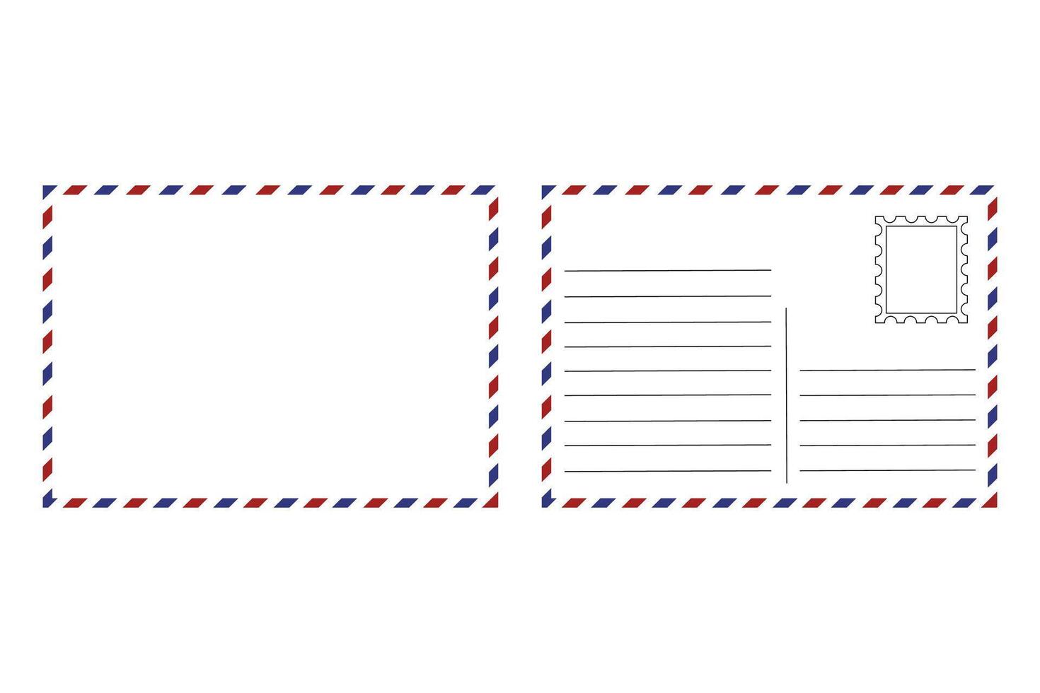 Empty Postcard template illustration vector