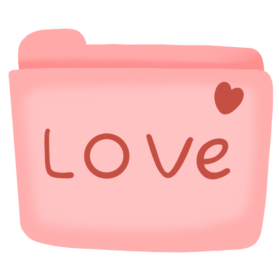 Love and heart folder icon transparent background png