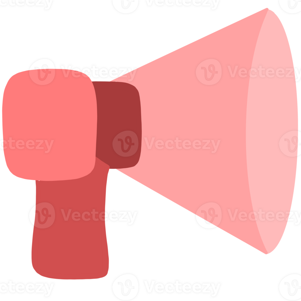 a pink megaphone icon on transparent background png