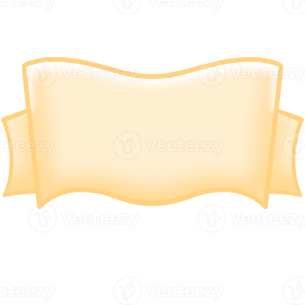 Yellow paper sends ancient message on transparent background png