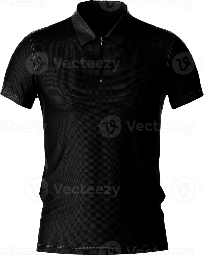 black polo shirt on transparent background png