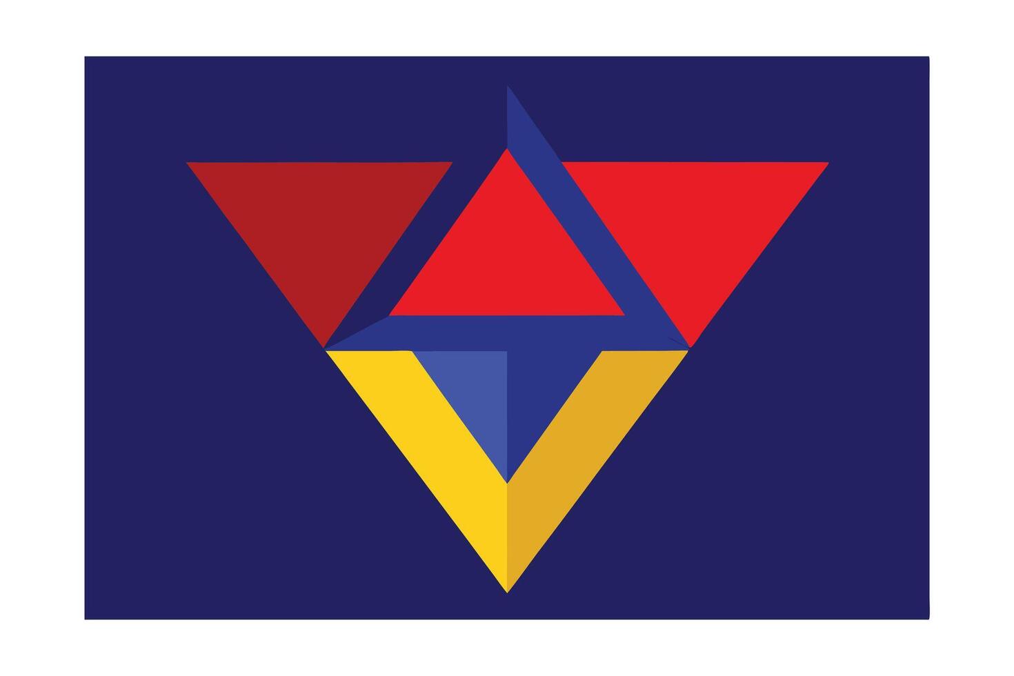 Abstract Geometric Design With Triangles And V Shape On Dark Blue Background Graphic Resource For Creative Projects And Presentations vector