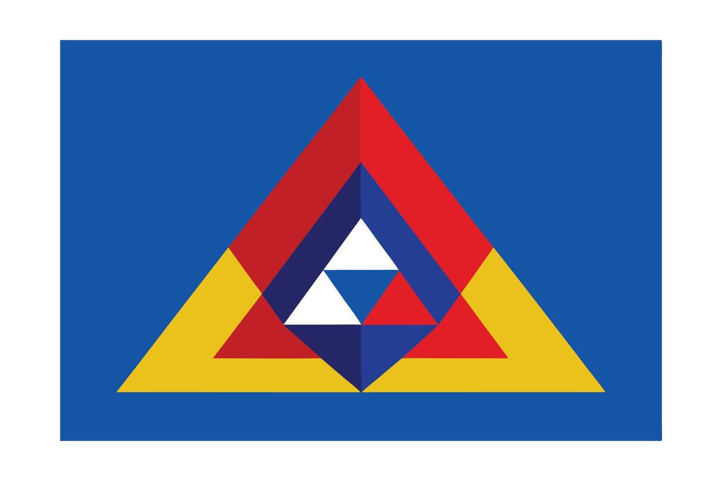 Abstract Triangle Geometry Composition With Colorful Layers On A Blue Background Modern Flat Design Artistic Illustration Concept For Creative Projects vector